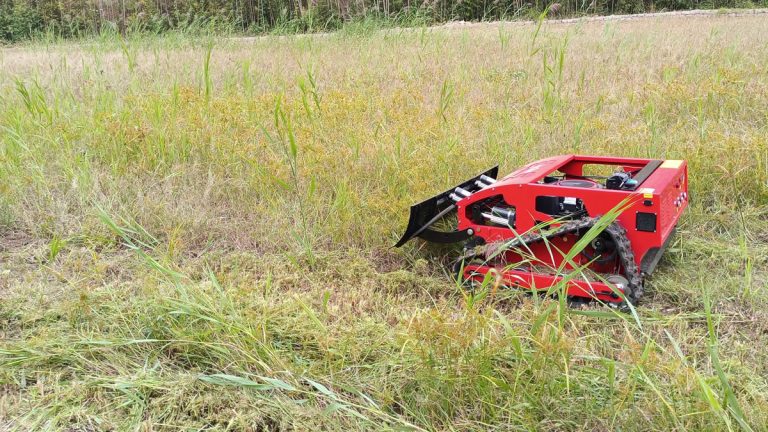 China made remote control steep slope mower low price for sale, chinese robot lawn mower for hills
