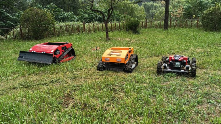China made track mower low price for sale, chinese best remote slope mower