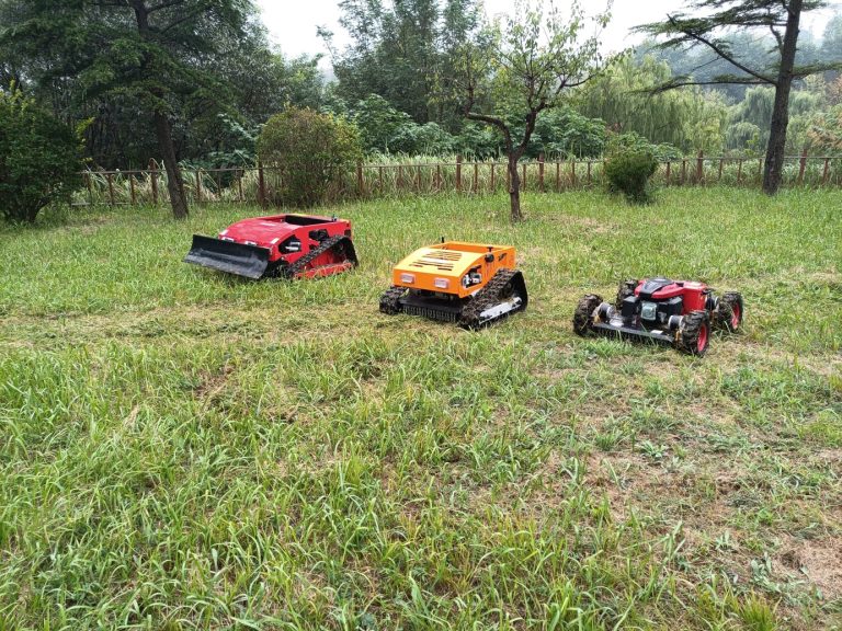China made grass trimmer low price for sale, chinese best remote control tracked mower