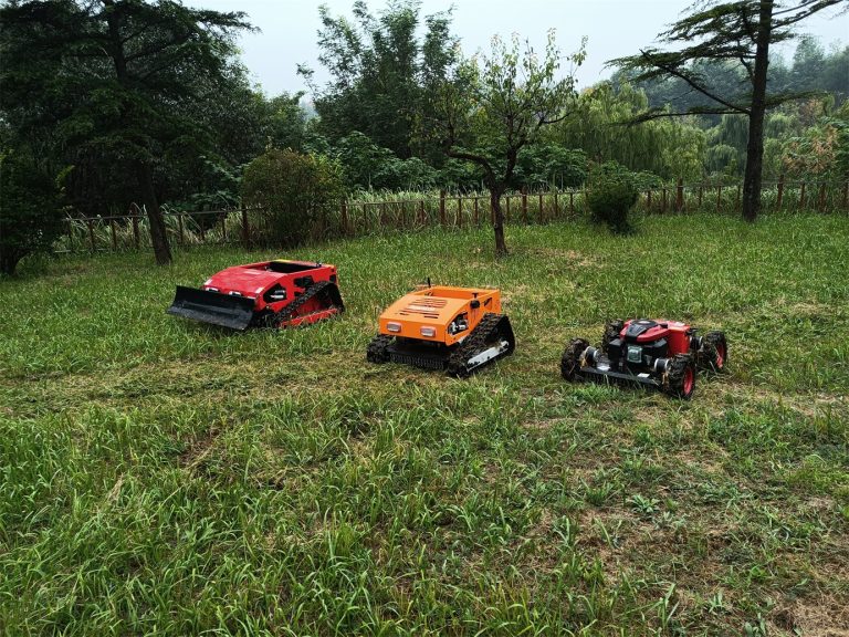 China made remote control steep slope mower low price for sale, chinese best lawn mower robot