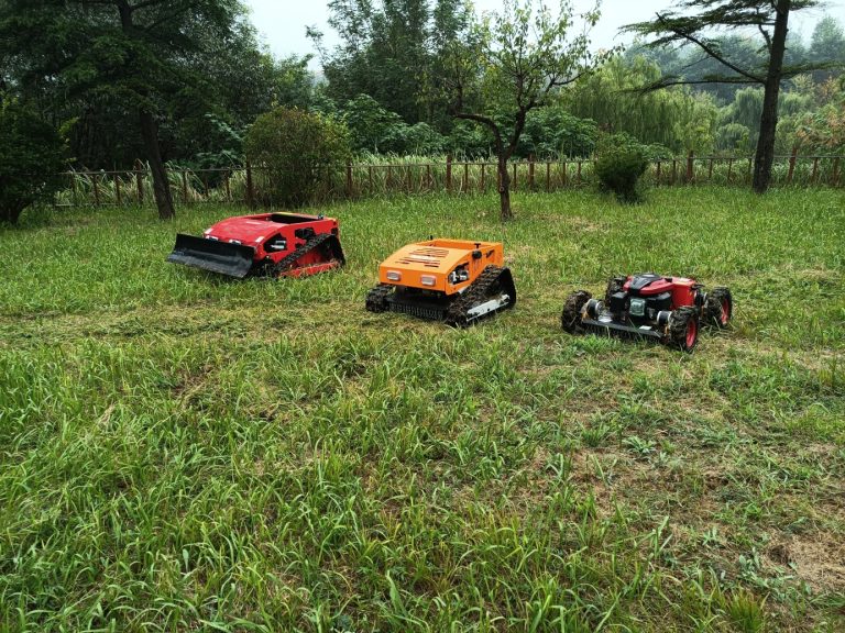 China made remote controlled lawn mower low price for sale, chinese best remote slope mower price