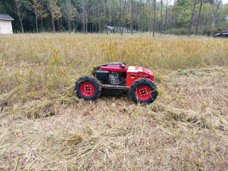 petrol self-charging battery powered small size light weight remote control mower on tracks