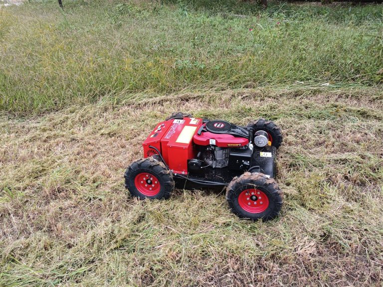 petrol speed of travel 6km/h blade rotary remote operated mowing robot