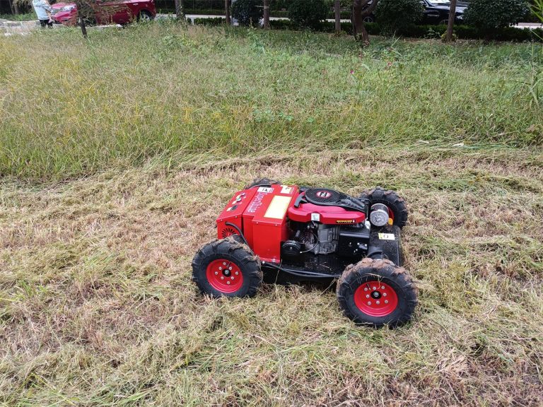 agriculture gasoline powered 200 meters long distance control remotely controlled lawnmower