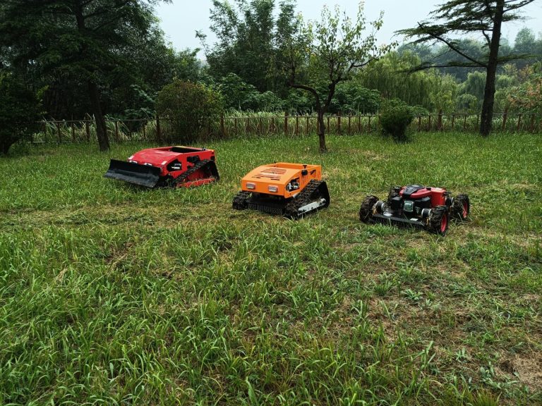 China made track mower low price for sale, chinese best remote controlled mower