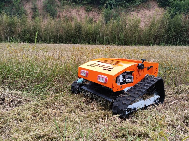 China made remote mower low price for sale, chinese best remote control lawn mower with tracks