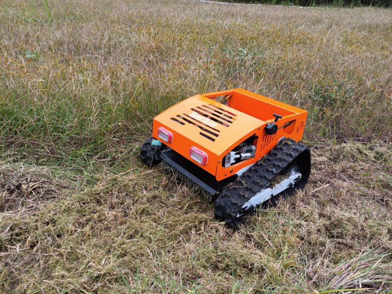 China radio controlled slope mower low price for sale, chinese best wireless robot mower with tracks