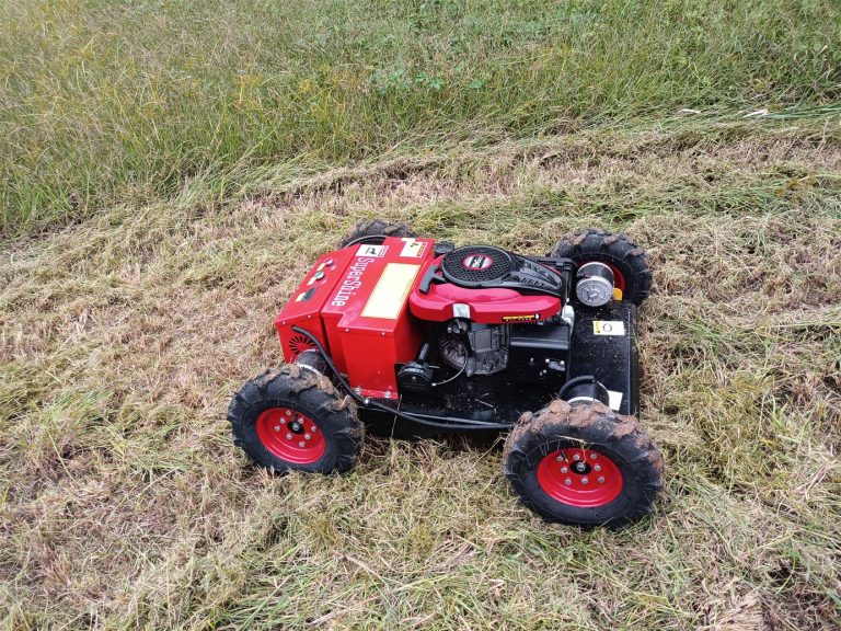 China made robot lawn mower with remote control low price for sale, chinese best remote lawn mower