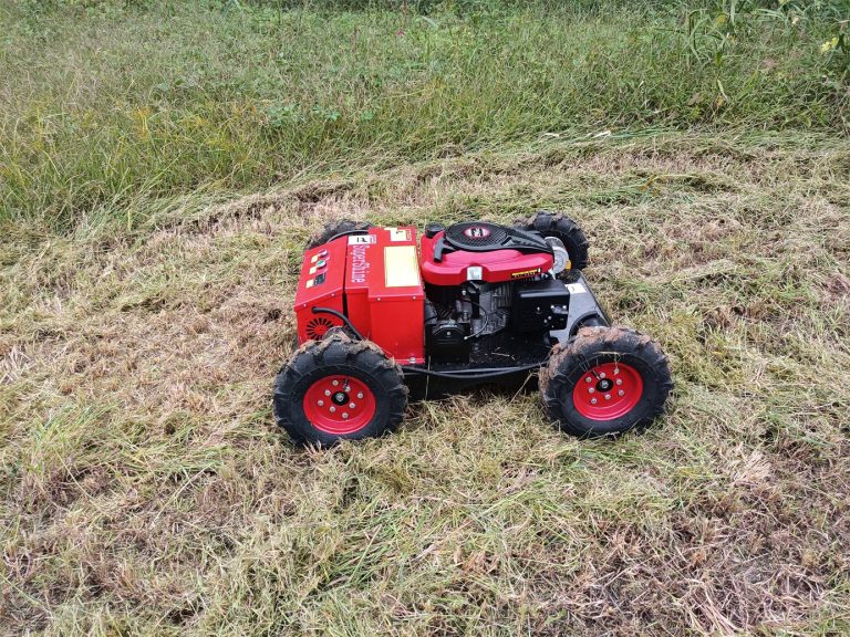 hybrid cutting height 10-150mm adjustable electric battery remotely controlled tracked brush mower