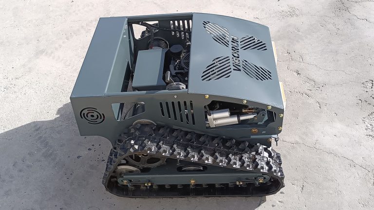 China made remote mower low price for sale, chinese best remote control slope mower with tracks