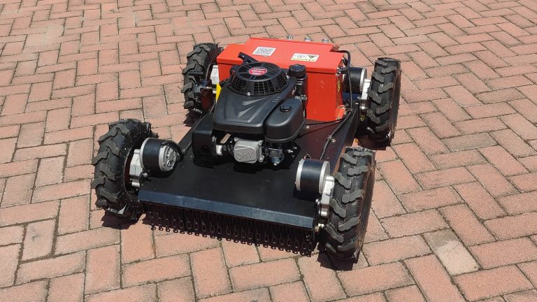 China made robot lawn mower for hills low price, chinese best remote controlled brush cutter