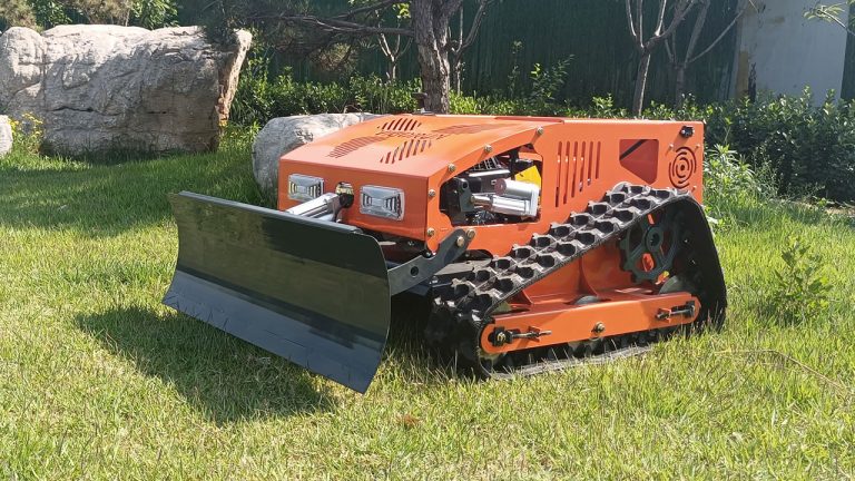 China made remote control track mower low price for sale, chinese best remote controlled mower