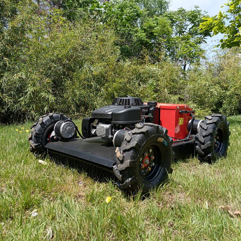 hybrid small size light weight self-charging generator remotely controlled mowing robot