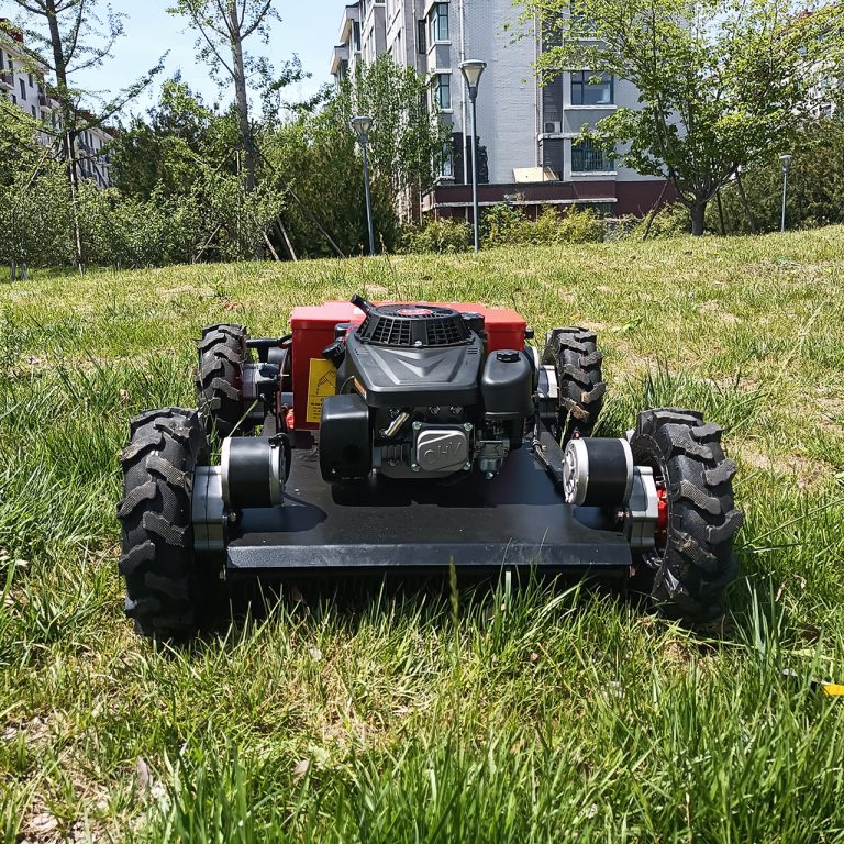 China made industrial remote control lawn mower low price for sale, chinese best robot lawn mower for hills