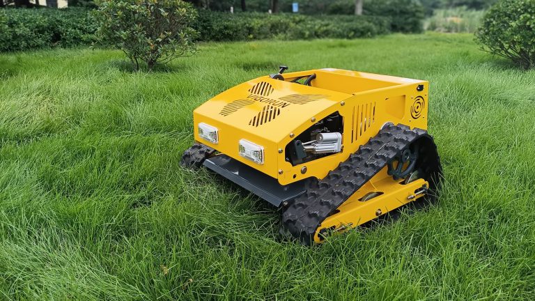 China made robotic brush mower low price for sale, chinese best rc slope mower