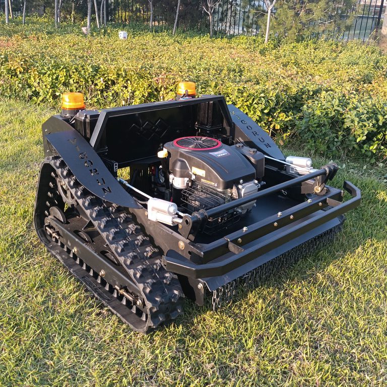 China made remote control tracked mower low price for sale, chinese best remote control mower with tracks
