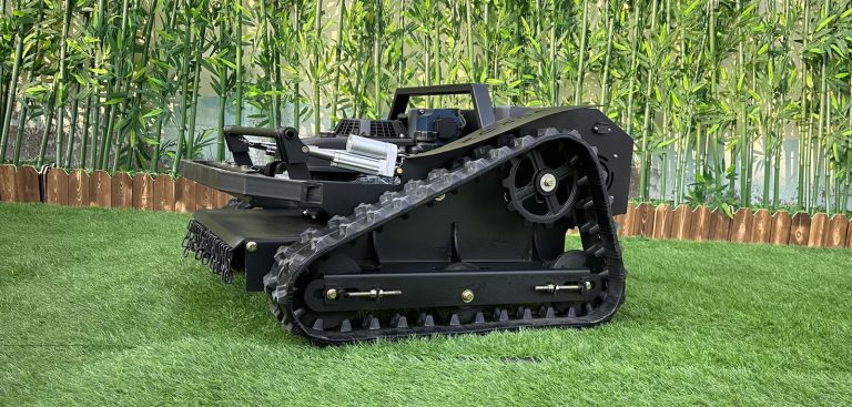 China made tracked robot mower low price for sale, chinese best radio controlled mower