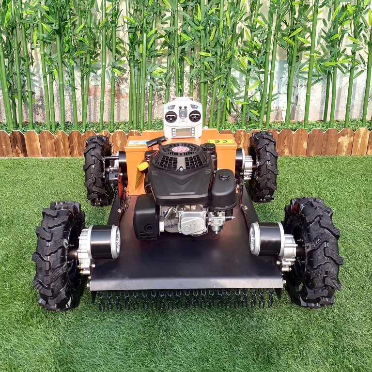 China made rc lawn mower low price for sale, chinese best tracked robot mower
