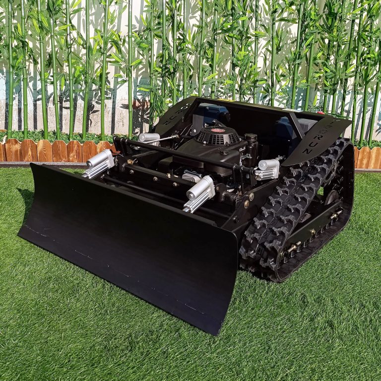 remote control tracked weeder made by Vigorun Tech, Vigorun cordless track-mounted tank lawn mower for sale