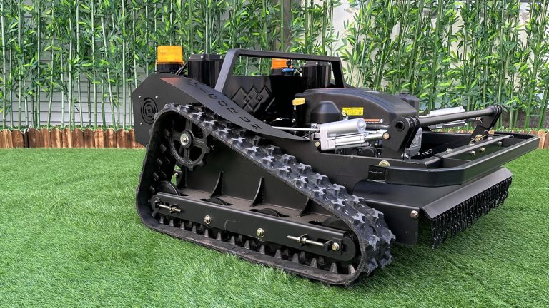 China made radio control lawn mower low price for sale, chinese best remote control mower for hills