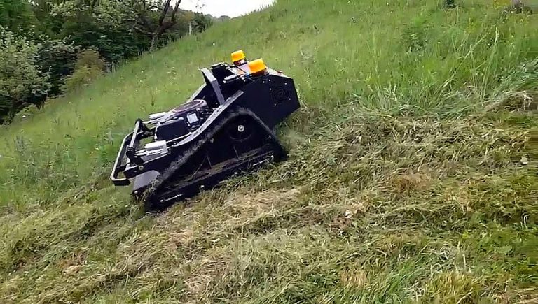 China made remote control mower with tracks low price for sale, chinese best rc slope mower