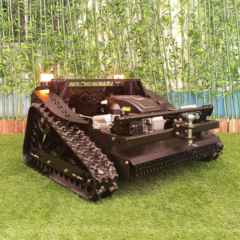 factory direct sales low wholesale price China weeds radio controlled rubber track lawn mower