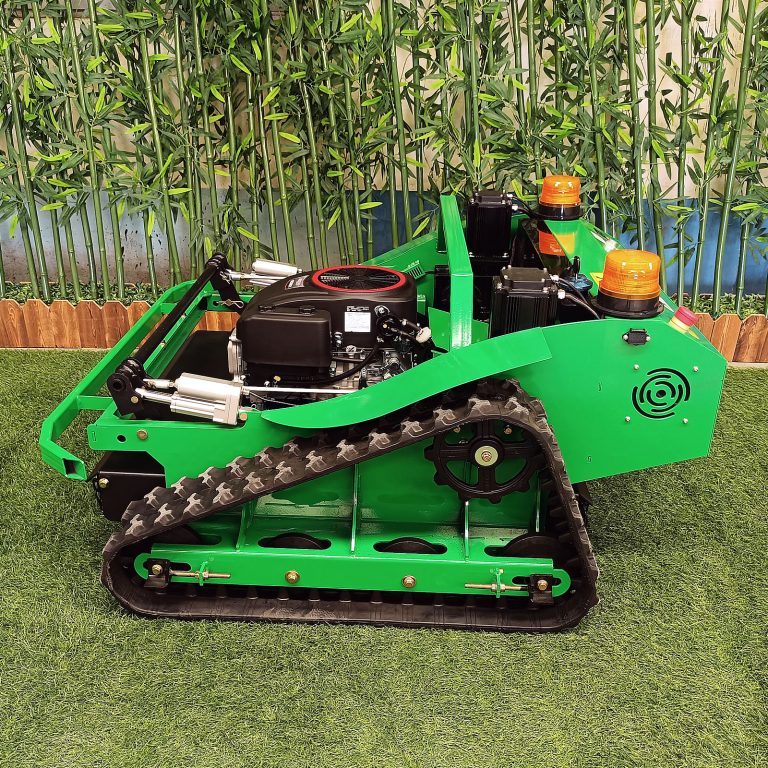 remotely controlled crawler brush mower made by Vigorun Tech, Vigorun remote controlled track-mounted weed cutter for sale