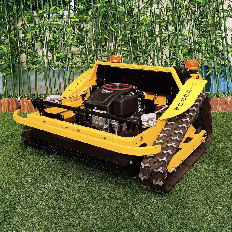 China made lawn mower robot low price for sale, chinese best remote control bank mower