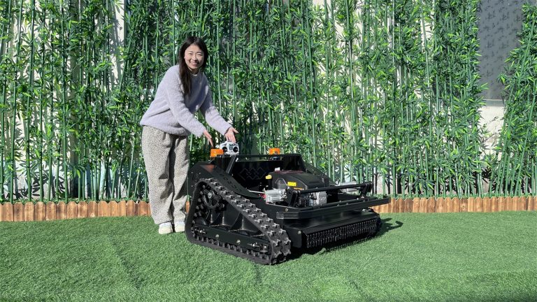 Vigorun VTLM800 RC track-mounted tank lawn mower for sale made by Vigorun Tech