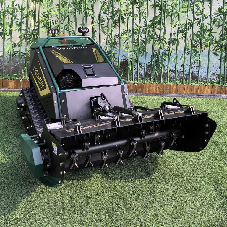 remote operated rubber track flail mower for sale online with best price
